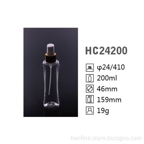 Wholesale manufacturer 200ml cosmetic plastic bottle